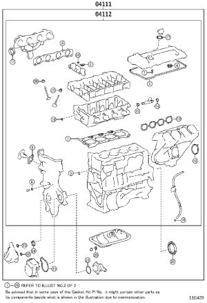Engine Overhaul Gasket Kit 04111-0T310 for Toyota Corolla