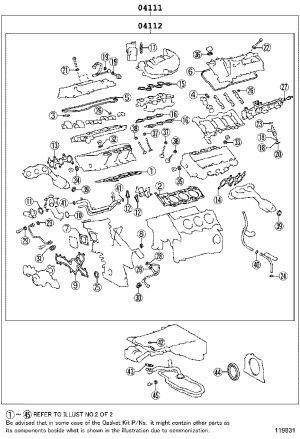 Engine Overhaul Package 04111-31560 for Toyota Crown