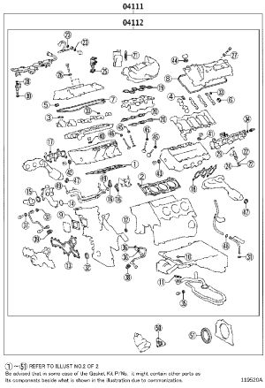 Engine Overhaul Kit 04111-31602 for Toyota MARK X