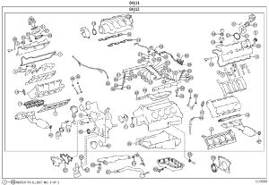 Engine Overhaul Gasket Kit 04111-38112 for Toyota Century