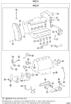 Engine Overhaul Gasket Kit 04111-75470 for Toyota Land Cruiser