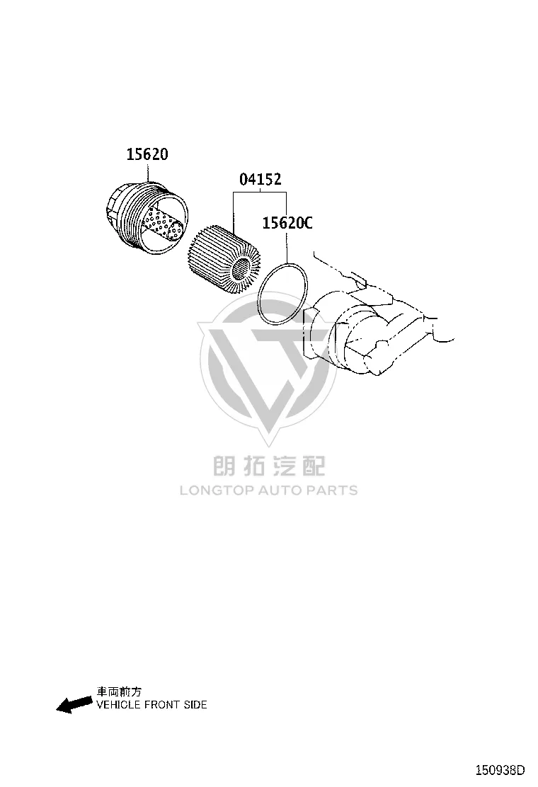 Engine Oil Filter 04152-0P010 for Toyota Crown