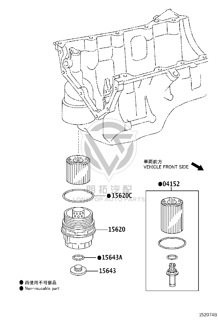 Oil Filter 04152-31110 for Toyota Corolla