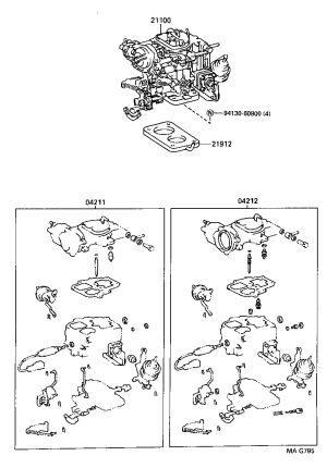 Carburetor housing 04211-75090 for Toyota Coaster