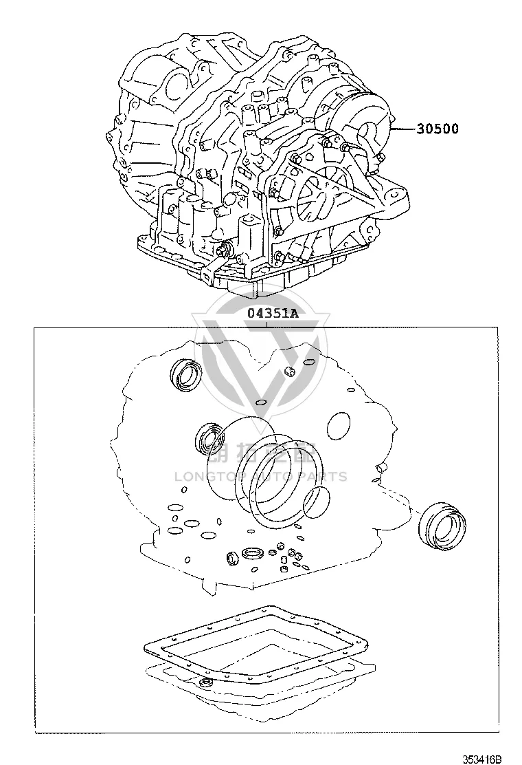 Transmission Repair Kit 04351-33140 for Toyota WINDOM
