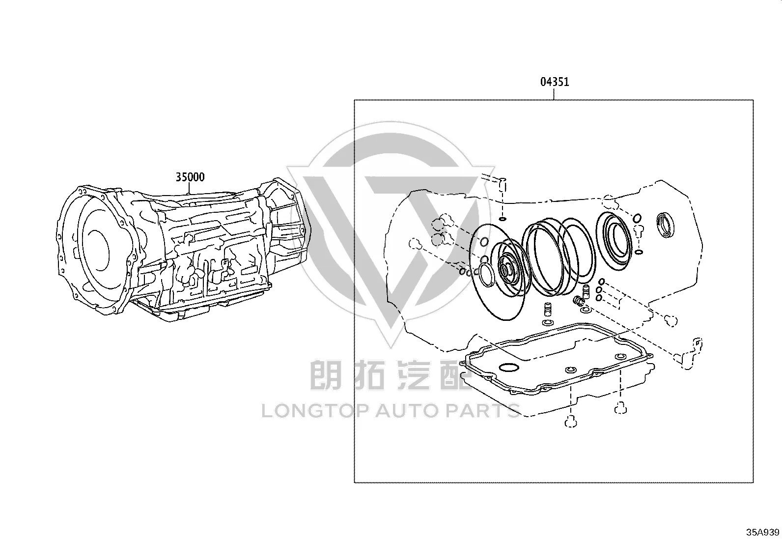 Transmission Overhaul Kit 04351-71230 for Toyota Fortuner