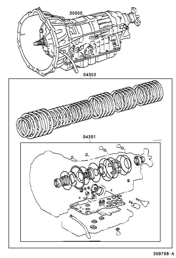 Automatic Transmission Overhaul Assembly 04352-30050 for Lexus GS300