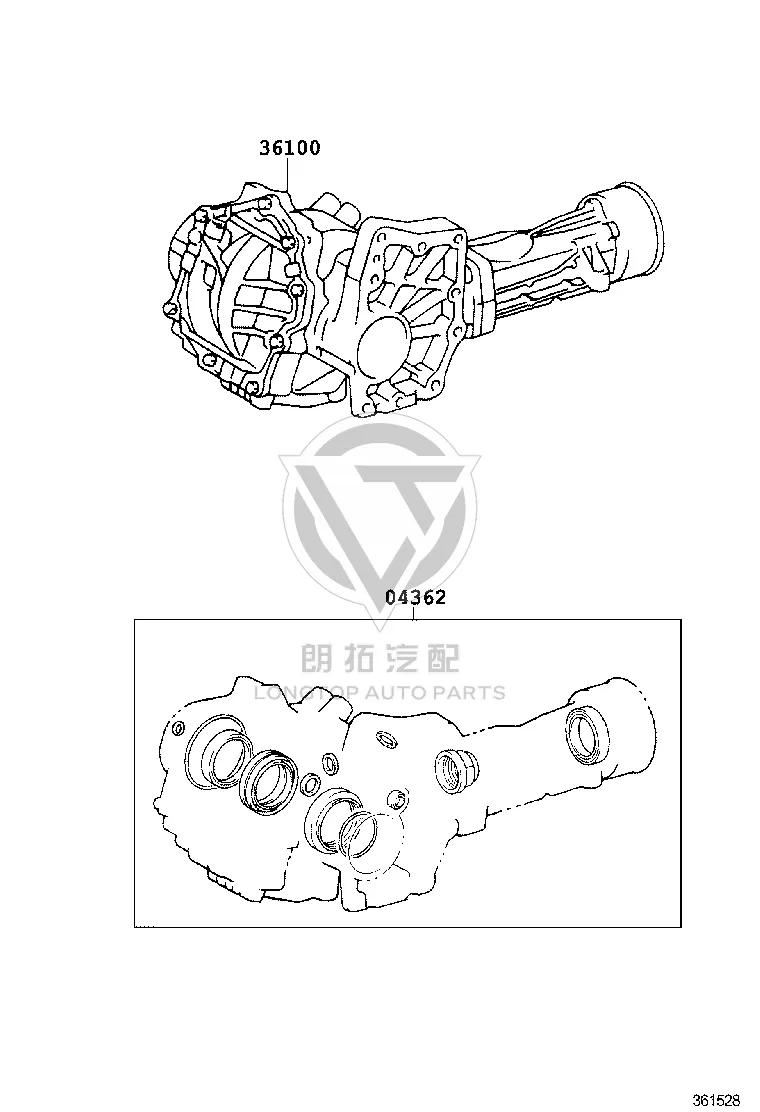 Transfer Case Overhaul Kit 04362-48010 for Toyota Highlander