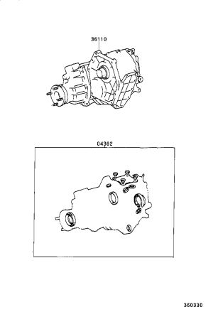 Transfer Case 36130-6A470 for Toyota Land Cruiser
