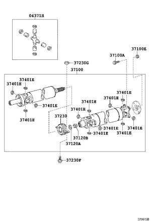 Driveshaft (rear) 37100-0C155 for Toyota Tundra