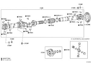 Toyota Rear Drive Shaft Universal Joint 043710K082 for Fortuner & Hilux