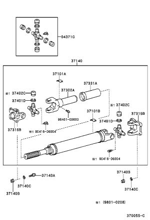 Propeller Shaft (Front) 37140-60520 for Toyota Land Cruiser