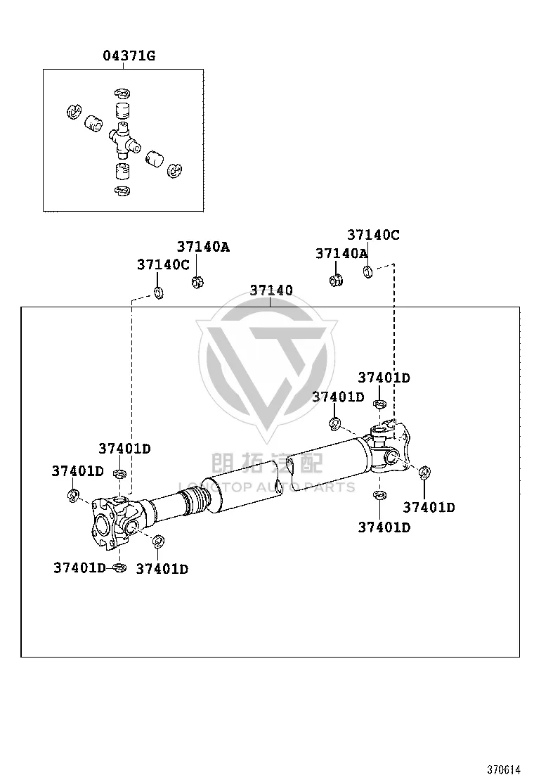 Front Driveshaft Universal Joint 04375-0C042 for Toyota Tundra
