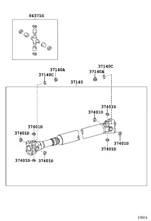 Front Driveshaft Universal Joint 04375-0C042 for Toyota Tundra