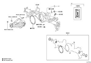 Rear Axle Housing 42110-60B31 for Toyota FJ Cruiser