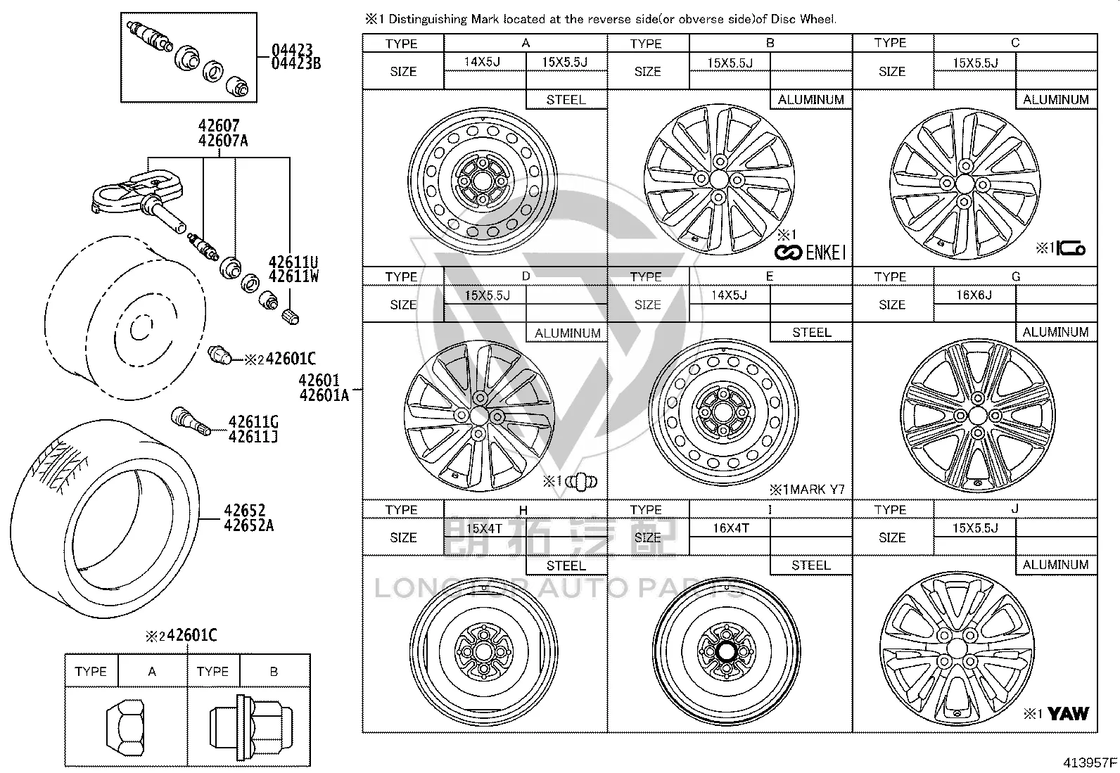 Tire Pressure Monitoring Valve 04423-33060 for Toyota Alphard