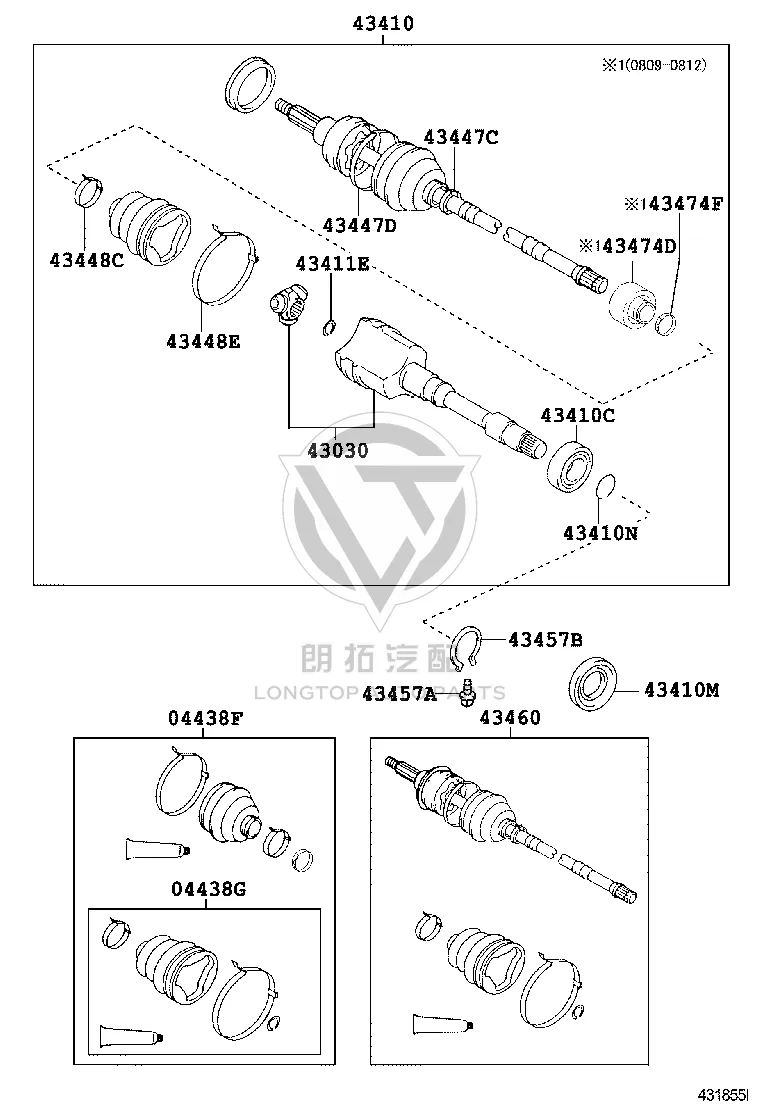 Front Half-Shaft Oil Seal Right 90311-35060 for Lexus LS460