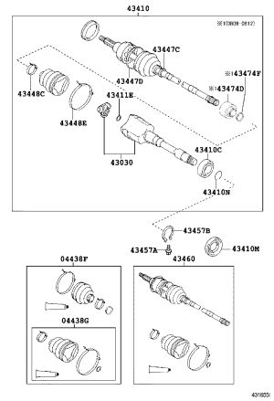 Half Shaft Dust Cover Assembly 04427-50020 for Lexus LS460