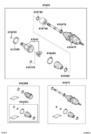 Front Half Shaft Left 43420-33250 for Toyota Camry