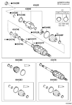Front Axle Left 43420-0E030 for Toyota Venza