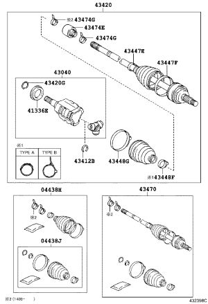 Front Axle Dust Boot Kit 04428-44031 for Toyota ZELAS