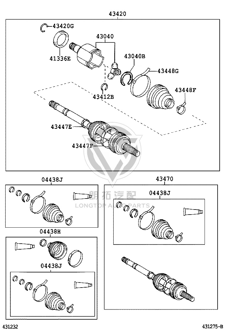 Front Half Shaft (Left) 43420-02690 for Toyota Corolla