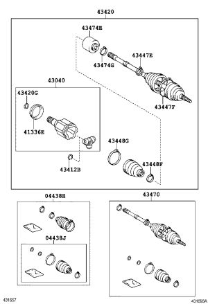 Front Half Shaft Left 43420-06730 for Toyota Camry
