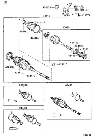 Front Axle Dust Boot 04438-33011 for Toyota Camry