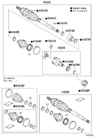 Front Axle Oil Seal 90311-40031 for Toyota Alphard
