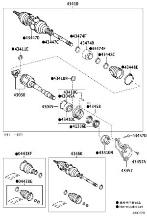 Front Half Shaft Bearing 90363-41003 for Toyota ALPHARD