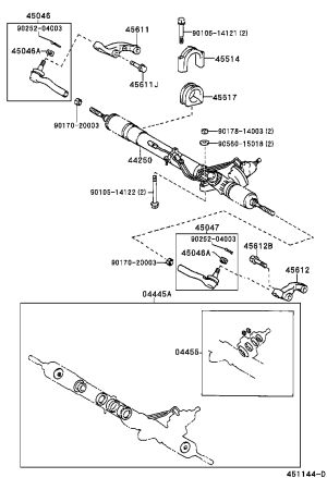 Steering Gear Repair Kit 04445-60090 for Toyota Land Cruiser