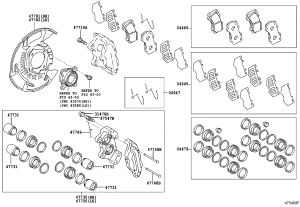 Front Brake Pads (Set) 04465-02440 for Toyota Tundra