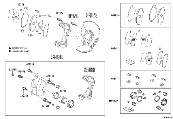Front Brake Sub-Pump Bolt 90016-AA608 for Toyota AVALON