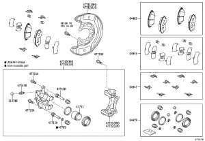 Front Disc Pad Repair Kit 04947-0R020 for Toyota E’Z