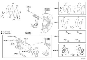 Front Brake Pads 04465-0E070 for Toyota Highlander