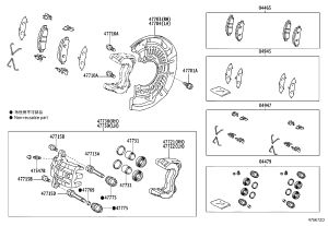 Front Brake Pad Set 04465-0T010 for Toyota Venza