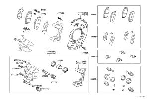 Front Brake Pad Set 04465-48080 for Lexus RX300