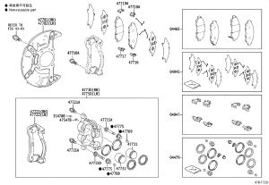 Front Brake Pad Set 04465-26440 for Toyota Granvia