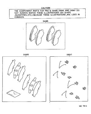 Front Brake Pad Set 04465-28050 for Toyota MODEL-F