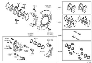 Front Brake Caliper Repair Kit 04479-28140 for Toyota Previa