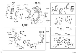 Front Disc Pad Repair Kit 04947-33240 for Toyota Avalon