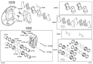 Front Brake Caliper 47730-35411 for Toyota 4RUNNER