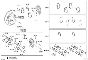Front Brake Pad Set 04465-35330 for Toyota 4RUNNER