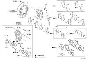Front Brake Caliper Repair Kit 04478-60070 for Toyota LEXUS