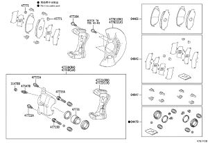Front Brake Pad Set 04465-F4030 for Toyota AVALON