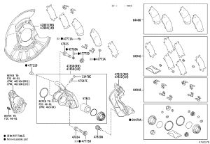 Rear Brake Pads Set 04466-02370 for Toyota C-HR