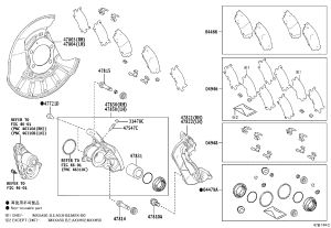 Rear Brake Pad Set 04466-10020 for Toyota AVALON