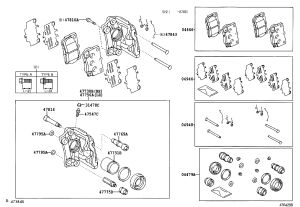 Rear brake pads (set) 04466-53010 for Toyota MARK X