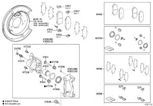 Front Brake Caliper Pin Rubber Sleeve 47769-28570 for Toyota ALPHARD