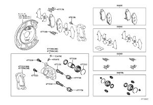 Rear Brake Pad Set 04466-28080 for Toyota Alphard